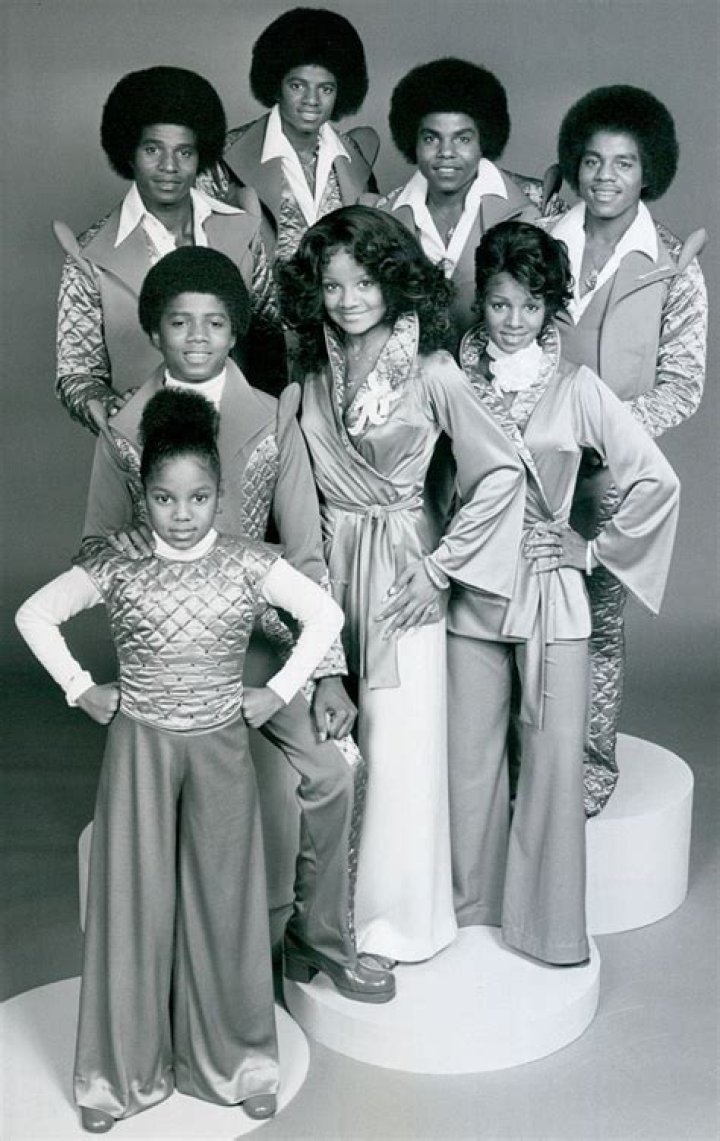 From left, back row Jackie Jackson, Michael Jackson, Tito Jackson