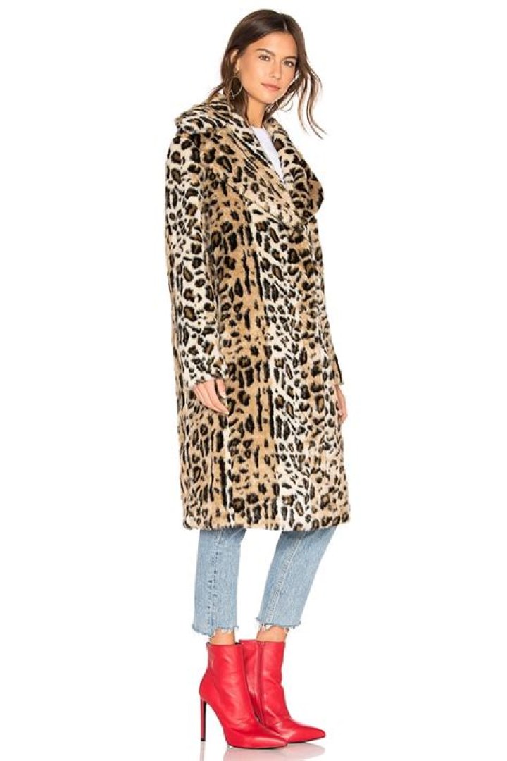 KENDALL + KYLIE Leopard Faux Fur Coat Nordstrom