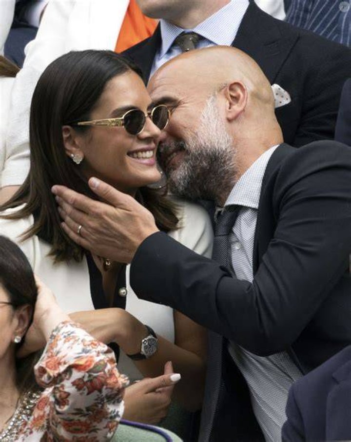 Pep Guardiola et sa femme Christina Serra lors de la cérémonie de