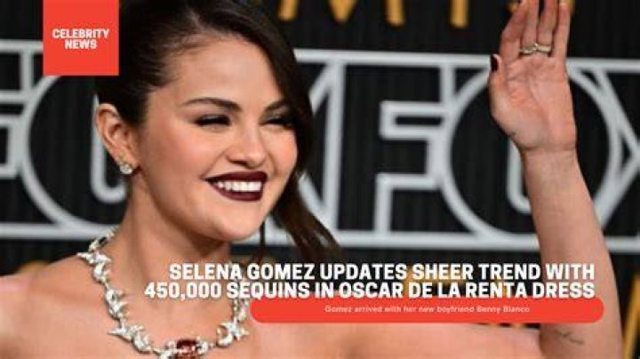 Selena Gomez Updates Sheer Trend With 450,000 Sequins in Oscar de la